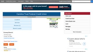 Carolina Trust Federal Credit Union - Conway, SC at 2518 Main Street