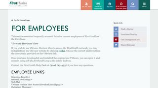 For Employees - FirstHealth of the Carolinas