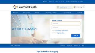 MyChart Patient Portal | CaroMont Health in Gastonia