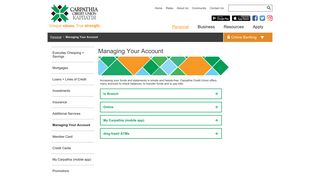 Carpathia - Managing Your Account