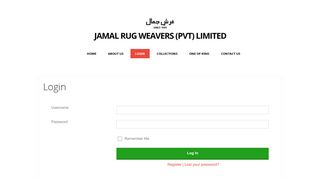 Login | Jamal Rug Weavers (Pvt) Limited