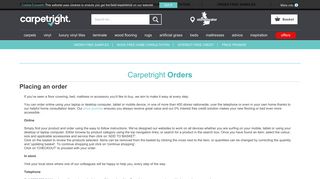 Carpetright Orders