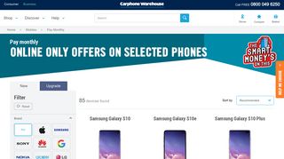 Pay monthly mobiles - Contract Phones | Carphone Warehouse