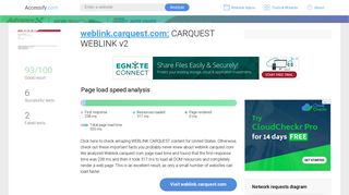 Access weblink.carquest.com. CARQUEST WEBLINK v2