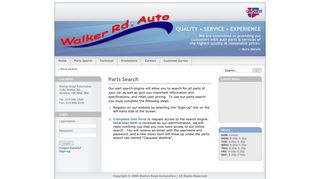Walker Road Automotive - Parts Search