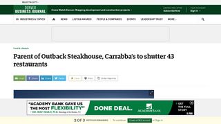 Bloomin' Brands, parent of Outback Steakhouse, Carrabba's, Bonefish ...