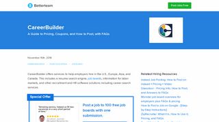 CareerBuilder - A Guide to Pricing and Coupons with FAQs - Betterteam