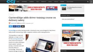 CarriersEdge adds training course on driver delivery safety
