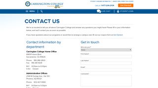 Contact Carrington College