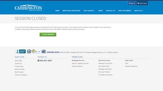 Session Closed - Carrington Mortgage Services