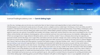 Carrot dating login - Iceman Trading Academy