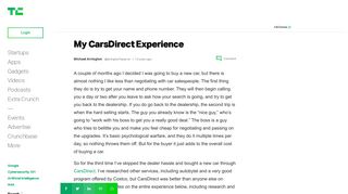 My CarsDirect Experience | TechCrunch
