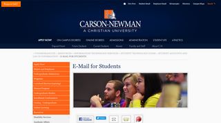 E-Mail for Students - Carson-Newman