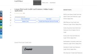 Carson Pirie Scott Credit Card Features | Online Login | Application -