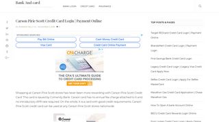 Carson Pirie Scott Credit Card Login | Payment Online - Bank And card