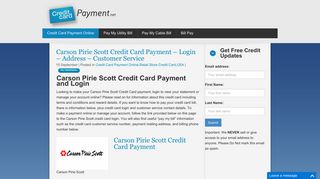 Carson Pirie Scott Credit Card Payment - Login - Address - Customer ...