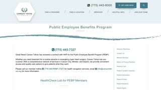 Public Employee Benefits Program - Carson Tahoe Health