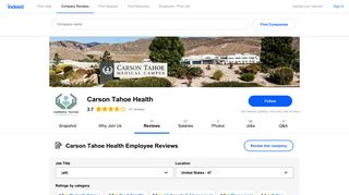 Working at Carson Tahoe Health: Employee Reviews | Indeed.com