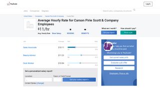 Carson Pirie Scott & Company Wages, Hourly Wage Rate | PayScale