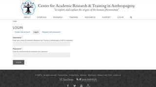 Login | Center for Academic Research and Training in ... - CARTA