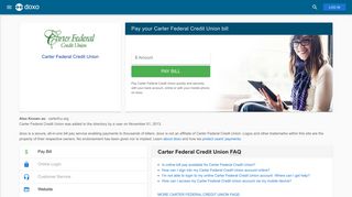 Carter Federal Credit Union: Login, Bill Pay, Customer Service and ...