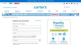 Create Account | Carter's