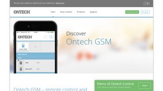 Ontech GSM – remote control and alarms over internet without wifi
