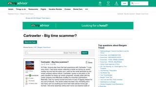 Cartrawler - Big time scammer? - Bargain Travel Forum - TripAdvisor