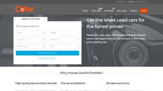 CarsOnTheWeb: Online used car auction website