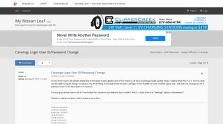 Carwings Login User ID/Password Change - My Nissan Leaf Forum