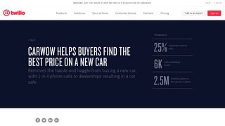 Carwow helps buyers find the best price on a new car - Twilio Customer