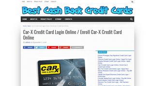 Car-X Credit Card Login Online / Enroll Car-X Credit Card Online