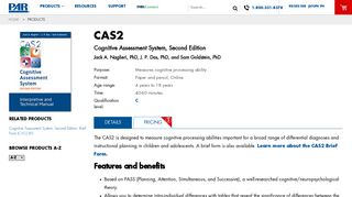 PAR | CAS2 | Cognitive Assessment System, Second Edition