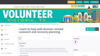 I want to help with disaster related casework and recovery planning ...