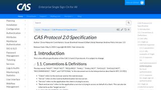 CAS - CAS Protocol 2.0 Specification - Apereo Community Blog