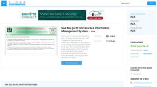 Visit Cas.tcu.go.tz - Universities Information Management System.