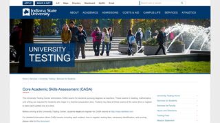 Core Academic Skills Assessment (CASA) | Indiana State University