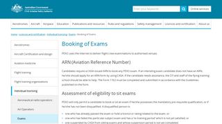 Booking of Exams | Civil Aviation Safety Authority