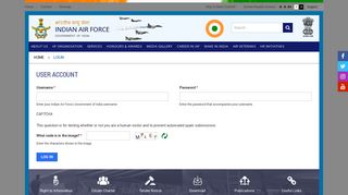 User account | Indian Air Force | Government of India