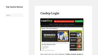 Casdep Login - Top Casino Bonus