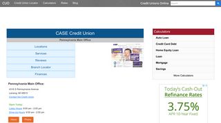 CASE Credit Union - Lansing, MI - Credit Unions Online