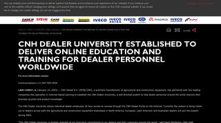 CNH Dealer University Established to Deliver Online ... - CNH Industrial -
