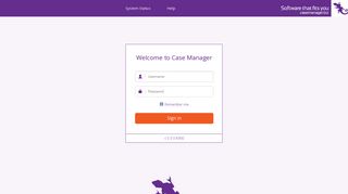 Case Manager - Log On