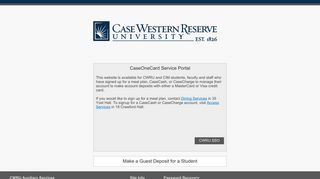 CaseOneCard Service Portal Home - Blackboard