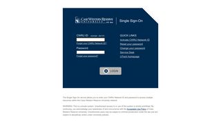 CWRU Single Sign-On - Case Western Reserve University