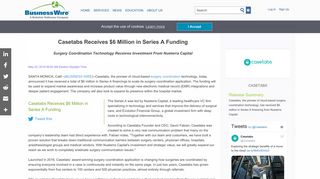 Casetabs Receives $6 Million in Series A Funding | Business Wire
