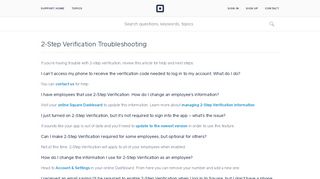 2-Step Verification Troubleshooting | Square Support Center - US