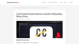Cash Capital System Review: Another Misleading Binary Scam