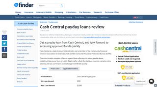 Cash Central payday loans review January 2019 | finder.com