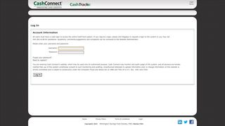 Log In - Cash Connect